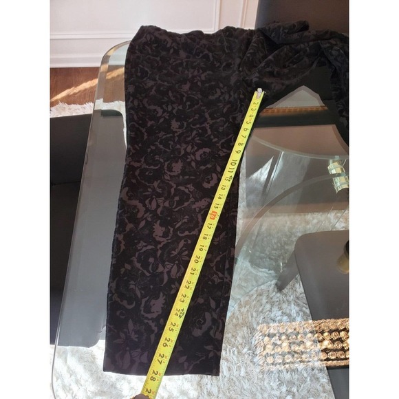 Alfani Women's Black Brocade Rayon Mid Rise Pull on Straight Casual Pant 22W - Picture 9 of 10